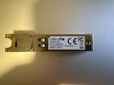 Mikrotik S+RJ10 SFP+ to RJ-45 6-speed module for up to 10 Gbps Copper Module