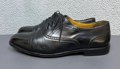 Mezlan Shoes Mens 11 W Black Leather Florence Brogue Cap Toe  display picture 1