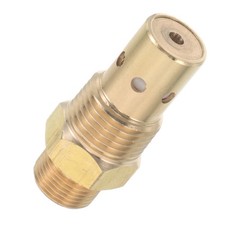  Compressor Check Valve: NPT Threaded Brass Unloader Port Connector - Inline