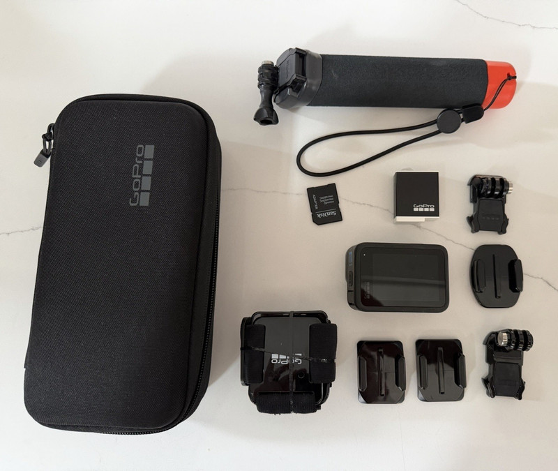 GoPro HERO 11 Black Accessory Bundle w/ Case, 2 Batteries, Mounts, Float Grip