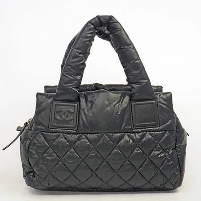 Excellent Condition CHANEL PM Small Tote Coco Mark Quilting Coco Cocoon Ladies