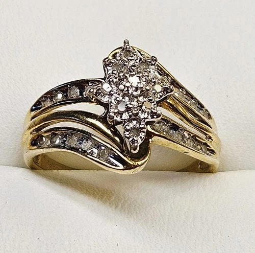 Vintage Size 6.5 Gold Over Sterling Ring Star F