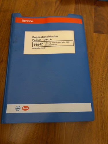 VW Reparatur Leitfaden PASSAT 1994 5 GANG SCHALTGETRIEBE 02C ALLRAD 03/1994