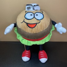 Steak N Shake Plush Sizzle Burger & Shaker Milkshake Stuffed 2017, 7" tall