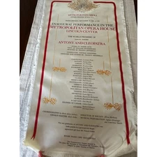 Inaugural Performance Met Opera House Premiere Antony Cleopatra Silk Program