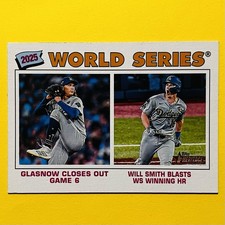 2026 Topps Heritage World Series #312 Tyler Glasnow Will Smith Dodgers Insert