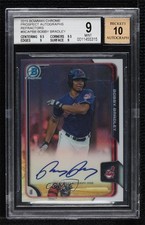 2015 Bowman Chrome Prospects Refractor 63/499 Bobby Bradley #BCAP-BB Auto ni4