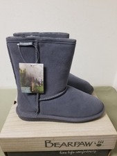 New Bearpaw Womens Emma Short Charcoal Suede Boots.