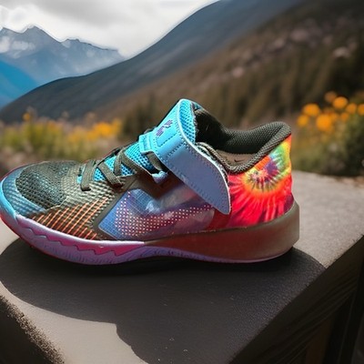 Nike Kyrie Flytrap 5 Tie Dye Basketball Sneakers Boys Girls Youth Size 1 Y