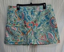 New York  Company Skort - Paisley Colorful Burton Tab Front Y2K - Size 16