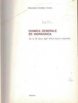 Allgemeine und anorganische Chemie. Für die II Klasse der Ist. techniker in