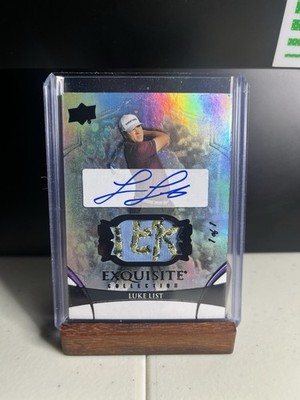 2024 UD Portfolio Golf - Luke List Black Exquisite Collection Patch Auto 1/1