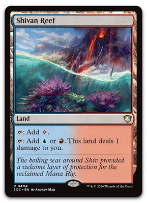 Shivan Reef #404 (NM) Commander: Secrets of Strixhaven SOC Magic MTG