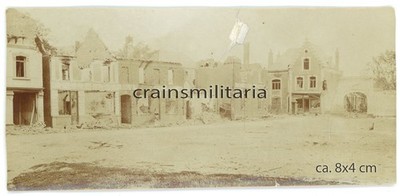 Orig. Foto Marktplatz in zerstörtes VIMY b. Arras Lens Frankreich 1.WK
