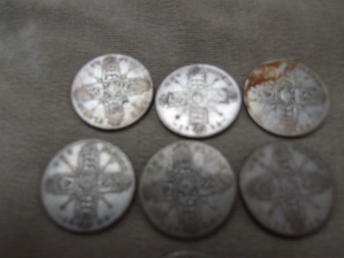 J7 OFFERS COMBINE BRITISH SILVER COIN GEORGE V - 1924 FLORIN TWO SHILLING X7 - Picture 2 of 6