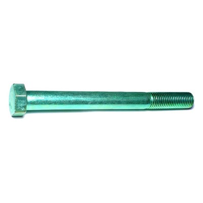 7/8''-9 x 9'' Green Rinsed Zinc Grade 5 Hex Cap Screws (6 pcs.)