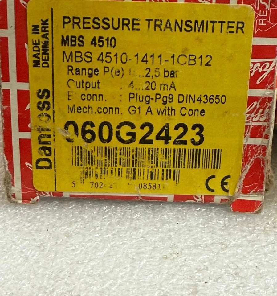 DANFOSS MBS4510 1411-1CB12 PRESSURE TRANSMITTER 060G2423 - Image 4 of 4