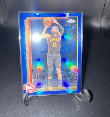 2024-25 Topps Chrome Trae Young Blue Basketball /199 #36 Atlanta Hawks
