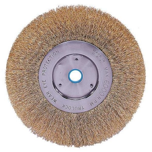 Weiler 93801 Crimped Wire Wheel Wire Brush, Arbor, 6" - Picture 2 of 2