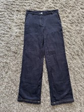 Zara Women's Dark Wash Blue Straight Leg Stretch Denim Jeans, Size S
