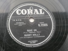 BUDDY HOLLY UK 1958 CORAL 78 RAVE ON TAKE YOUR TIME CORAL Q.72325