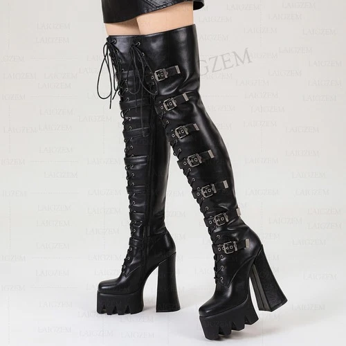 Large platform boots cheap
