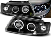 Scheinwerfer Paar VW Passat B5 3B 96-00 Angel Eyes Schwarz