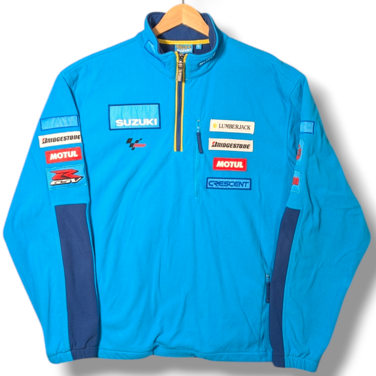 Suzuki Rizla polaire quart zip homme XL bleu pull moto GP