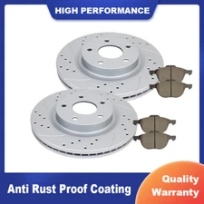 Front Slotted Rotors Brake Ceramic Pads Disc Kits for C-Max Ford Focus Volvo S40