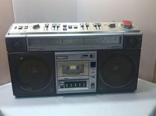 Hitachi Boombox Trk-8800 With Adapter Vintage Portable Audio 1980S Music Player