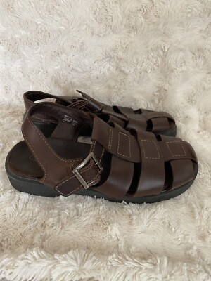 Rockport Sandals Mens 12 M Slingback Fisherman Brown Leather  display picture 1