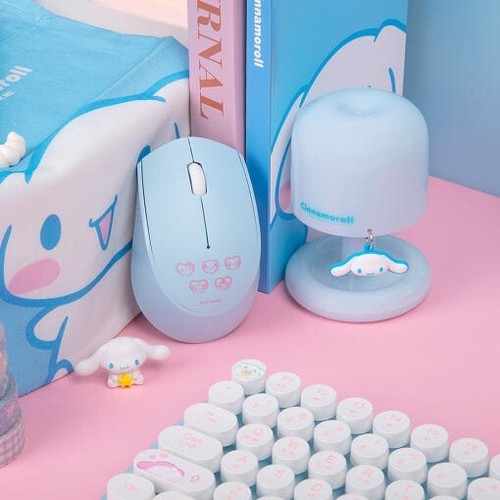 Sanrio Retro Wireless Keyboard & Mouse SET Pochacco Cinnamoroll Hello Kitty - Picture 10 of 21