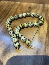 Exact Lot Natural Dalmatian Jasper Square Gemstone Loose Beads Old Stock