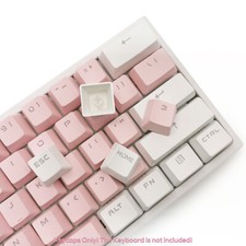 Pink White PBT Double Shot Keycaps Set Backlit OEM for MX Mechanical Keyboards