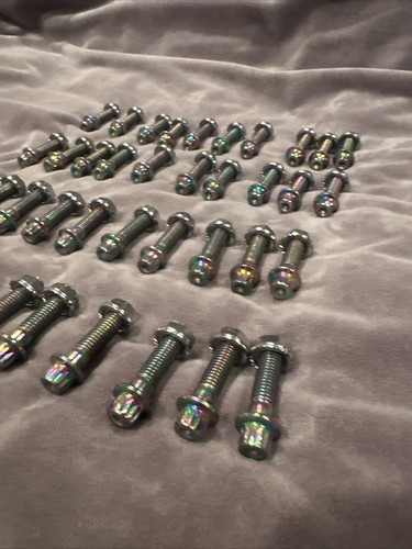 (160) M8 x 1.25 x 32mm Blue Flame Neo 2/3 Piece Wheel Rim Bolts & Nuts 12 Pt. Hd - Picture 3 of 8