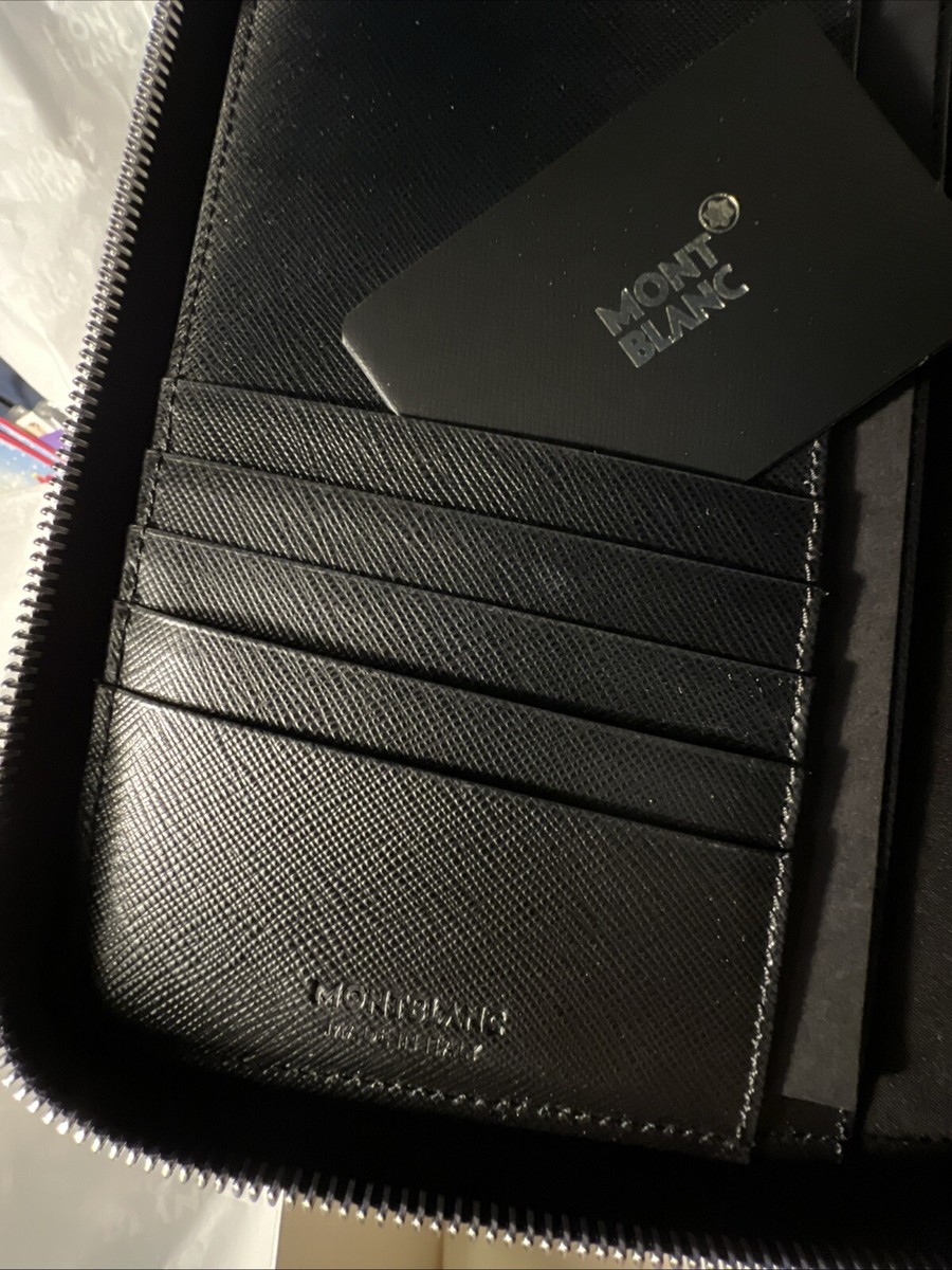 $725 MSRP - Montblanc Zip Around Notebook Folio Sartorial front