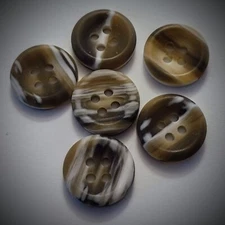 1/2" 4-Hole Variegated Dress Shirt Buttons