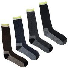 Men's JobSite Heavy Thermal Cushion Thick Wool Blend Crew Work Socks Boot Sock