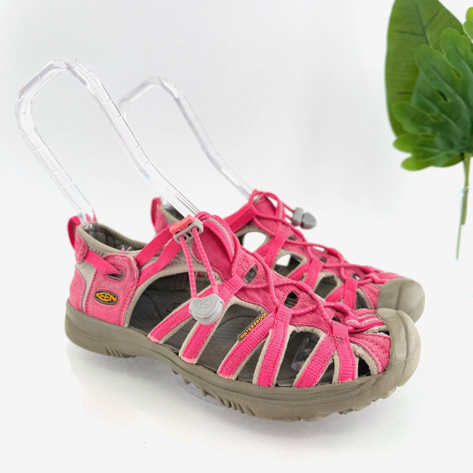 Sandali Keen donna Whisper sport acquatici arancione rosa nylon taglia 6 escursionismo sport