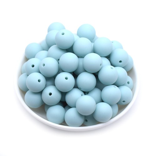 20pcs Round Loose SiliconeBead 15mm DIY Necklace Gift Bracelet Jewelry Making - Picture 12 of 32