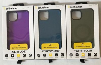 NEW Lot 3 Cellhelmet MagSafe iPhone 14 Max 6.7'' CASES Blue Gray Purple Fortitude