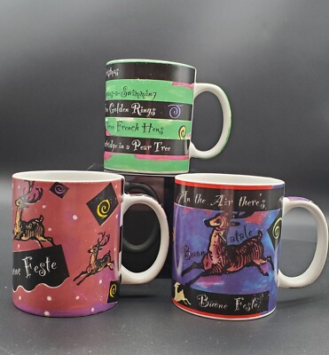 Starbucks Christmas Coffee Mugs Three Peace on Earth Twelve Days of Christmas