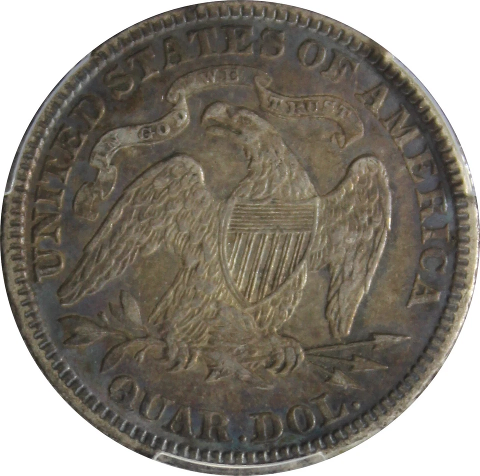 1882 XF45 Seated Quarter, PCGS 51101193 - Image 2 of 4