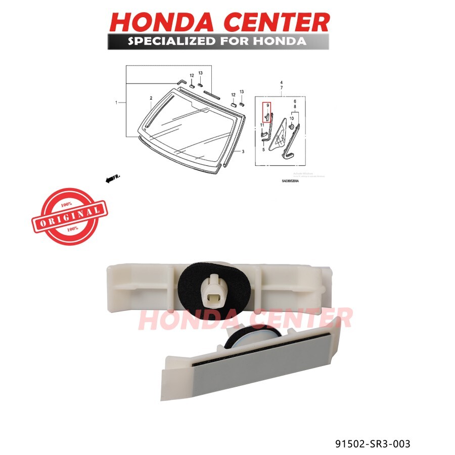 Quarter Window Clip B Fits for Honda Civic 2003-2009 91502-SR3-003