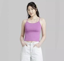 Women's Cropped Cami Tank Top - Wild Fable - Purple Size XS