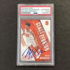 2016-17 Contenders Draft Picks #20 Malachi Richardson Signed Card AUTO PSA Slabb