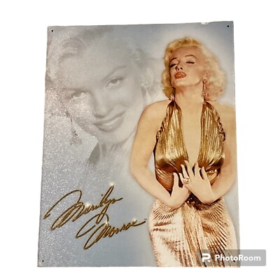 Retro Vintage Marilyn Monroe Gold Dress Tin Metal Sign Size 12 X 16 | eBay