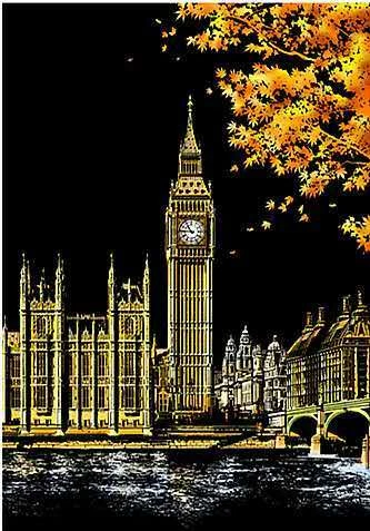 A3 DIY Scratch Painting Rainbow Craft City Night View get Free Deluxe 5pc Tools - Picture 24 of 43