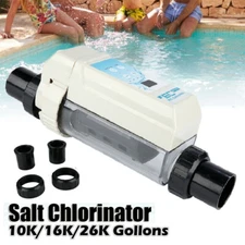 10-26K Gal Generic SaltWater Pool Chlorinator In/Above Ground Pool 2Year Warrant
