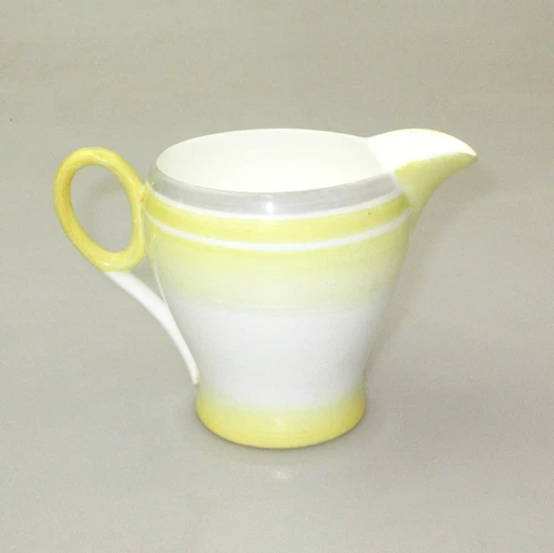 Shelley Art Deco China- Bands Yellow & Gray - No C 334 Oxford Creamer